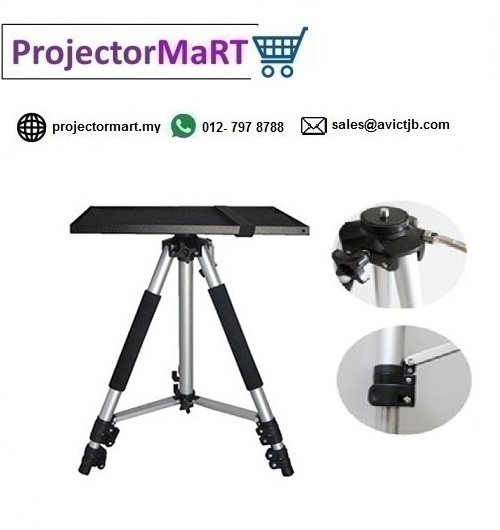 Thustar Portable Tripod Stand Lightweight Adjustable Height 29.5 to 55.1 Floor Stand Holder 360°Swivel Ball Head for Projector GoPro with Carry Bag Small Camera Projector Stand Webcam 
